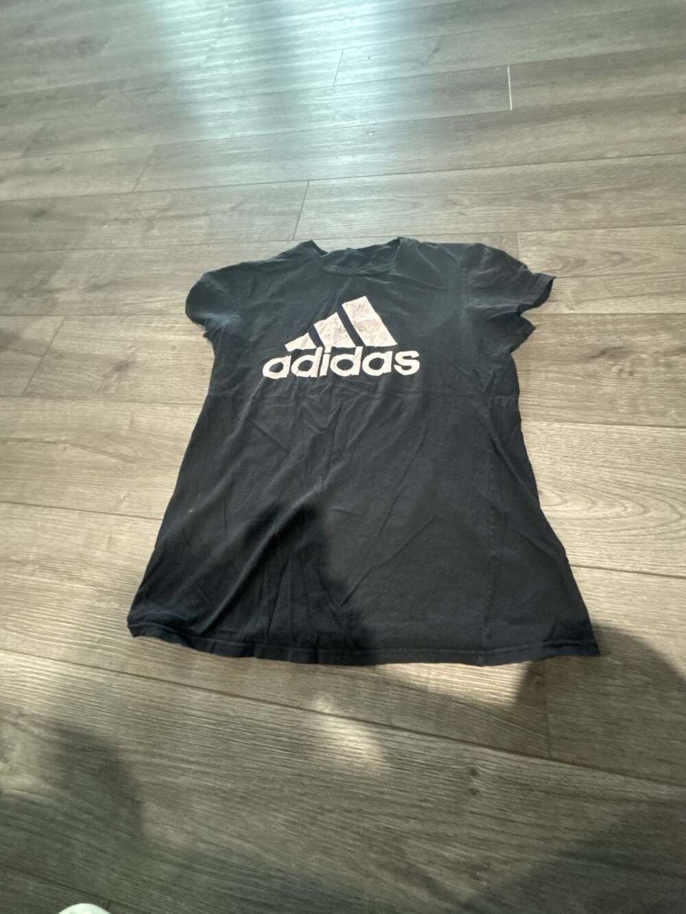 Adidas The Go-To Tee Size L Black Logo T-Shirt